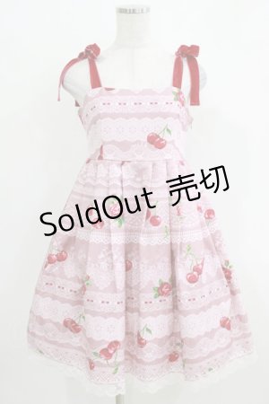 画像: MILK / デコレーションLaceジャンパースカート  ピンクレース H-26-03-25-004-ML-OP-KB-ZH