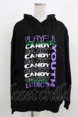 画像1: Candy Stripper / PLAYFUL SWEAT HOODIE  ブラック H-26-03-25-040-PU-TO-KB-ZH (1)