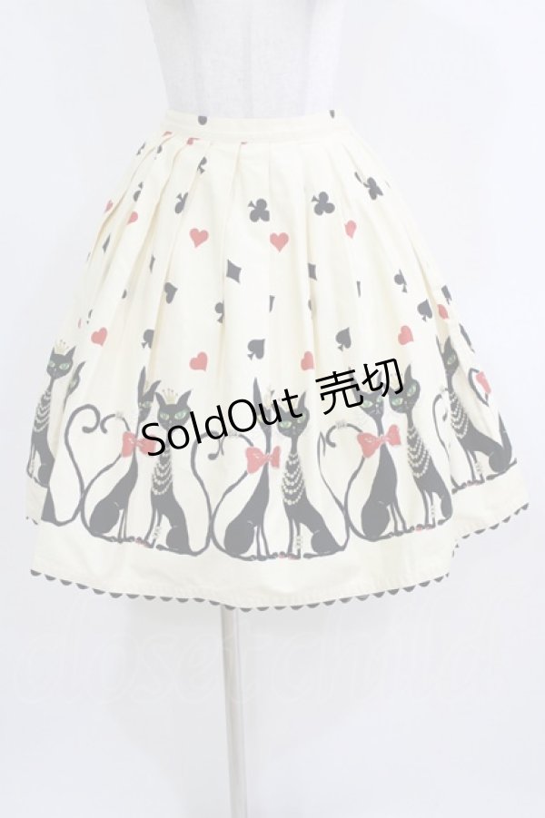 画像1: Emily Temple cute / トランプネコスカート  キナリ H-26-03-25-005-ET-SK-KB-ZH (1)