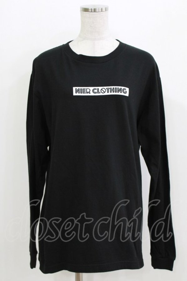 画像1: NieR Clothing / BOX LOGO BLACK CUTSEW M 黒 H-26-03-25-049-PU-TO-KB-ZH (1)