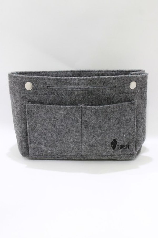 画像4: NieR Clothing / バッグインバッグ付バッグ  グレー H-26-03-25-050-PU-BG-KB-ZH (4)