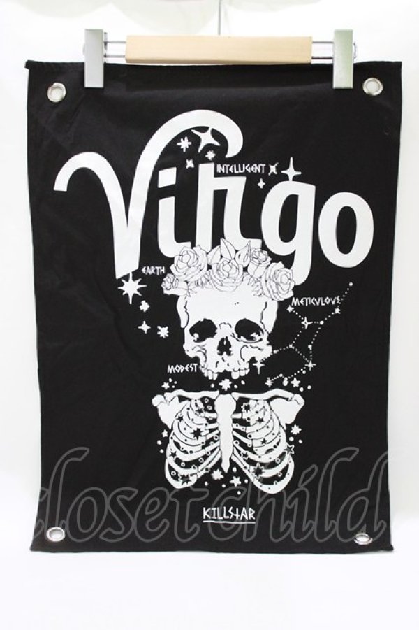 画像1: KILL STAR / VIRGO MINI TAPESTRY  黒 H-26-03-25-052-SL-ZA-KB-ZH (1)