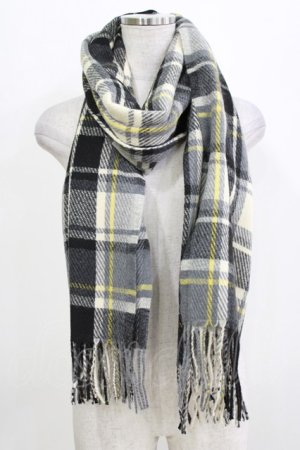 画像: NieR Clothing / チェックストール  グレー H-26-03-25-053-PU-ZA-KB-ZH