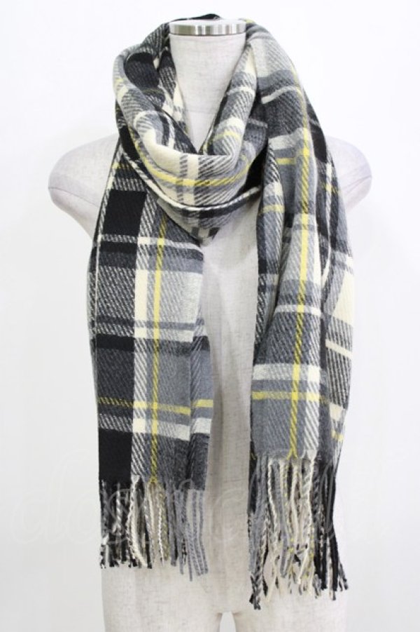 画像1: NieR Clothing / チェックストール  グレー H-26-03-25-053-PU-ZA-KB-ZH (1)