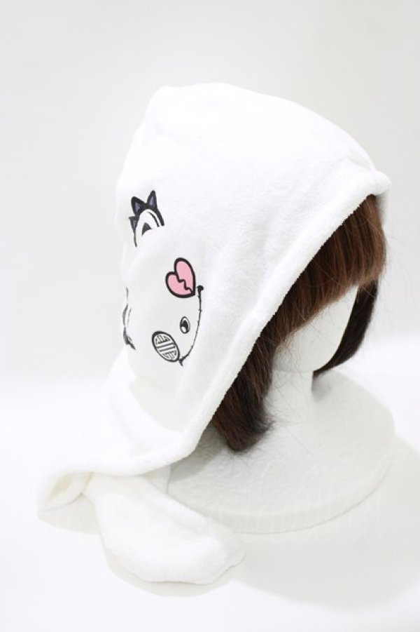 画像3: NieR Clothing / ターバン付き巻くバスタオル  白 H-26-03-25-054-PU-ZA-KB-ZH (3)