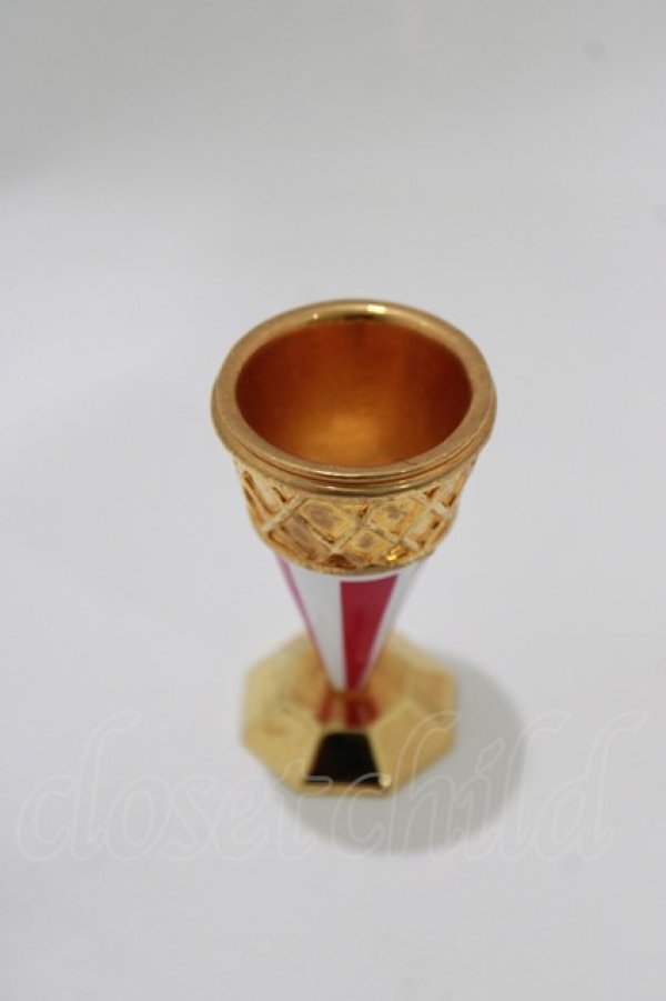 画像2: Q-pot. / ワッフルコーンスタンド  ゴールド H-26-03-25-060-QP-ZA-KB-ZH (2)