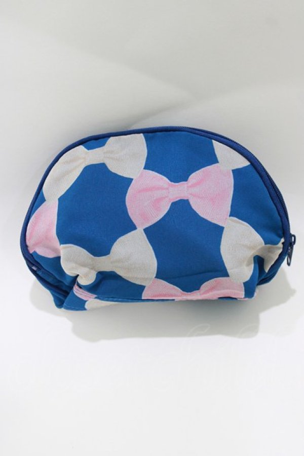 画像1: Emily Temple cute / フィフィリボンポーチ  ブルー H-26-03-25-063-ET-ZA-KB-ZH (1)