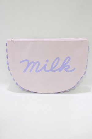 画像: MILK / ラウンドポーチ  ピンク H-26-03-25-078-ML-ZA-KB-ZH