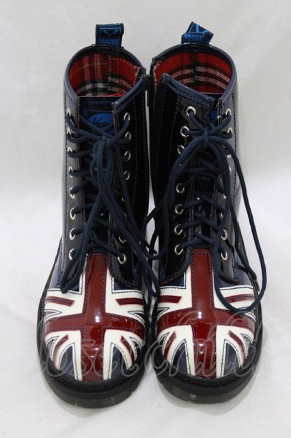 画像1: YOSUKE / ユニオンジャックレースアップシューズ M/23.5cm ブルーコンビ H-26-03-25-080-PU-SH-AK-ZH (1)