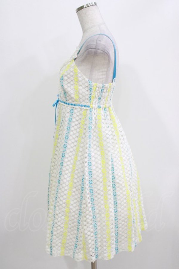 画像2: Emily Temple cute / フラワーレースノースリーブワンピース  オフ H-26-03-25-009-ET-OP-KB-ZH (2)