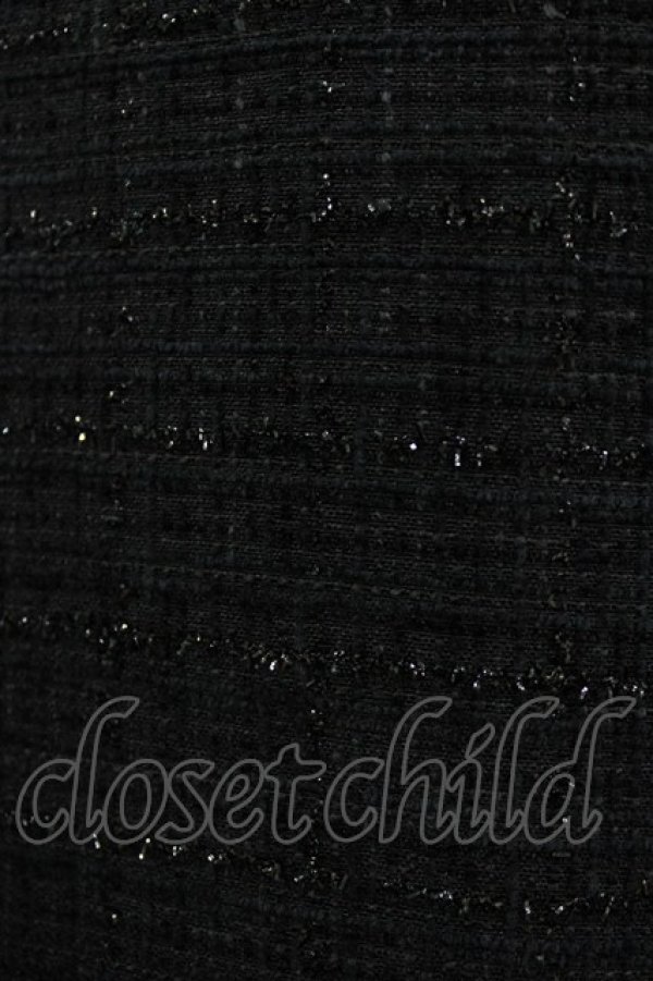 画像4: NieR Clothing / ラメツイードジャケット  黒 H-26-03-25-021-PU-JA-KB-ZH (4)