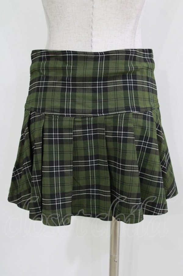 画像3: KILL STAR / Dark Canopy Pleated Skirt S グリーン H-26-03-25-025-SL-SK-KB-ZH (3)