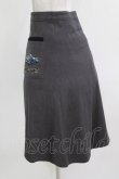 画像2: Jane Marple Dans Le Salon / The good oldのCar EMBポケットスカート  ミックスグレイ×ネイビー H-26-03-27-024-JM-SK-KB-ZH (2)