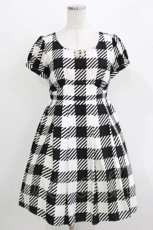 画像: Emily Temple cute / Emilyギンガムパフスリーブワンピース M ブラック H-26-03-27-025-ET-OP-KB-ZH
