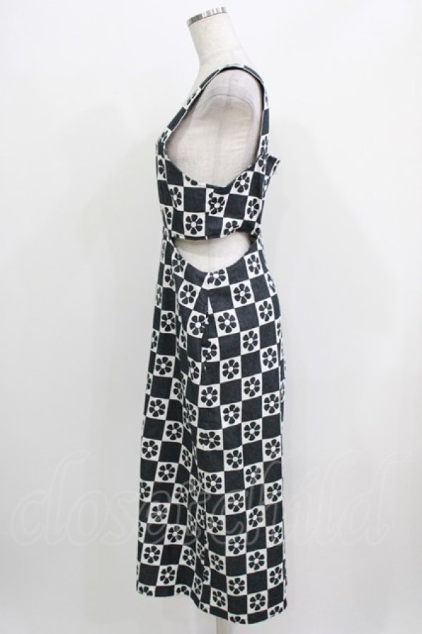 画像2: Candy Stripper / FLOWER CHECKEDワンピース  ブラック H-26-03-27-027-PU-OP-KB-ZH (2)