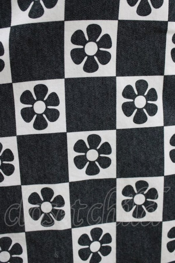 画像4: Candy Stripper / FLOWER CHECKEDワンピース  ブラック H-26-03-27-027-PU-OP-KB-ZH (4)