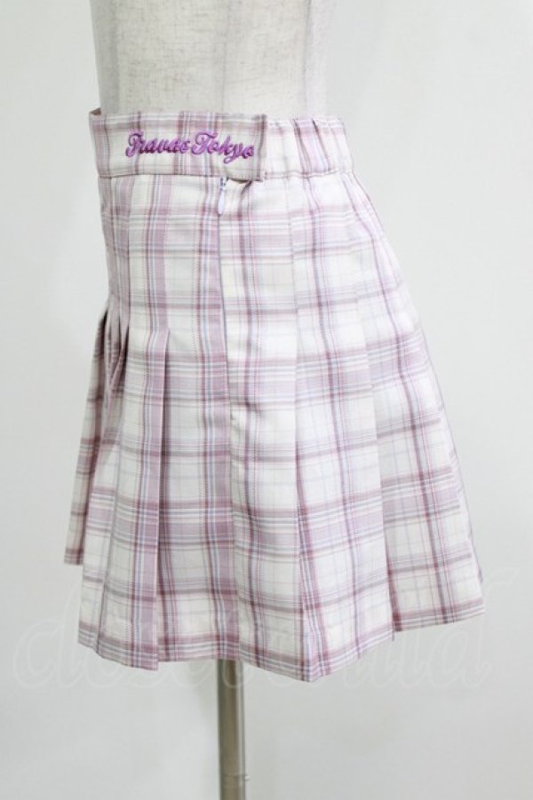 画像2: TRAVAS TOKYO / Check pleated skirt  ラベンダーピンク H-26-03-27-029-PU-SK-KB-ZH (2)