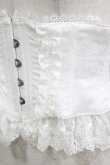 画像4: ATELIER PIERROT / フリルレースショートコルセット 1 ホワイト H-26-03-27-030-EL-ZA-KB-ZH (4)