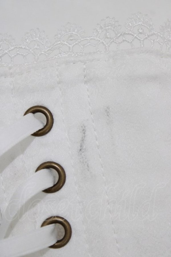 画像5: ATELIER PIERROT / フリルレースショートコルセット 1 ホワイト H-26-03-27-030-EL-ZA-KB-ZH (5)