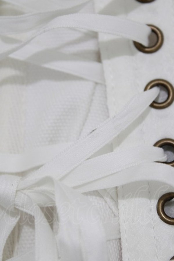 画像6: ATELIER PIERROT / フリルレースショートコルセット 1 ホワイト H-26-03-27-030-EL-ZA-KB-ZH (6)