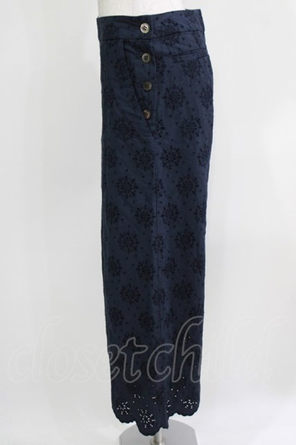 画像2: Jane Marple Dans Le Salon / アイレットレースのパンツ  ネイビー H-26-03-27-033-JM-PA-KB-ZH (2)