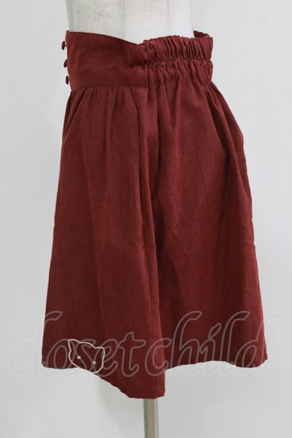 画像2: Rydia / コビニャー刺繍フレアキュロットパンツ  ボルドー H-26-03-27-038-PU-PA-KB-ZH (2)