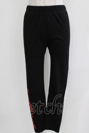 画像: NieR Clothing / プリントレギンスパンツ  黒 H-26-03-27-041-PU-PA-KB-ZH