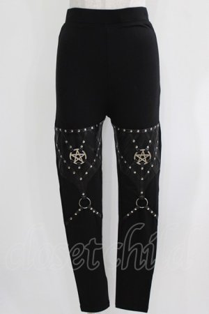 画像: Restyle / PENTAGRAM HARNESS LEGGINGS M ブラック H-26-03-27-046-GO-PA-KB-ZH