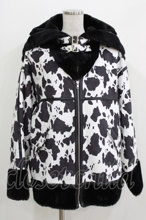 画像1: Candy Stripper / ECO MOUTON SAILORジャケット 2 白×黒 H-26-03-27-049-PU-JA-KB-ZH (1)