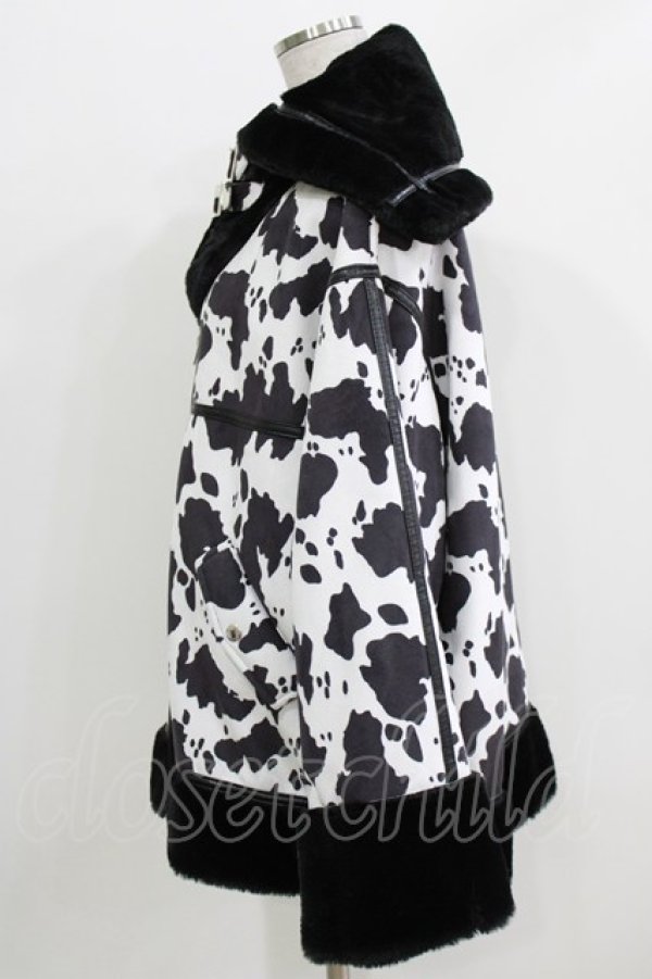 画像2: Candy Stripper / ECO MOUTON SAILORジャケット 2 白×黒 H-26-03-27-049-PU-JA-KB-ZH (2)