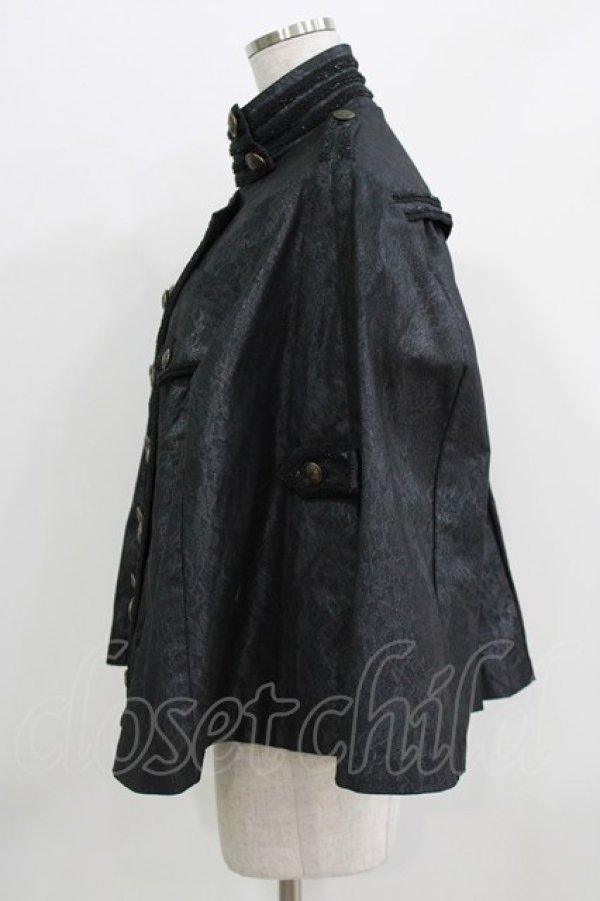 画像2: Ozz oneste / ナポレオンケープマント  黒 H-26-03-27-050-OO-CO-KB-ZH (2)