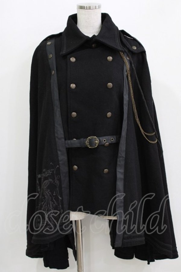 画像1: Desoro Works / ばんからマント  黒 H-26-03-27-051-GO-JA-KB-ZH (1)