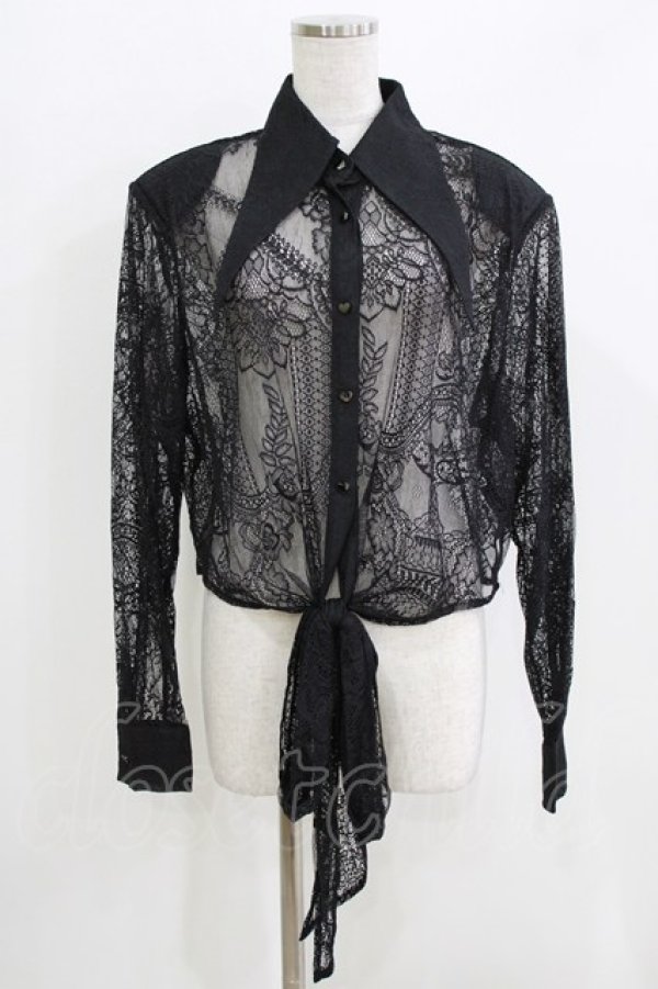 画像1: PUNK RAVE / MOON FAERIE TOP XS-S ブラック H-26-03-27-053-PU-TO-KB-ZH (1)