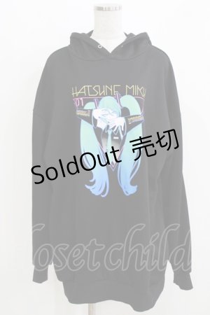 画像: LISTEN FLAVOR / 初音ミクプルパーカー  ブラック H-26-03-27-054-PU-TO-KB-ZH