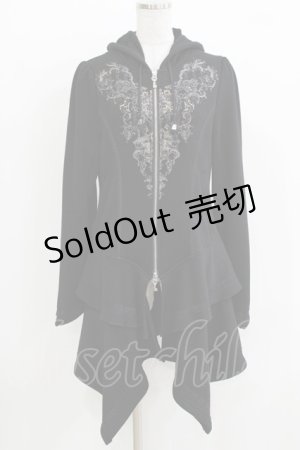 画像: Rozen Kavalier / プリントフラッフィーパーカー  ブラック H-26-03-27-055-OO-TO-KB-ZH