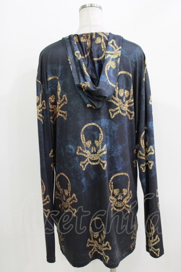 画像3: NieR Clothing / 総柄プルパーカー  黒 H-26-03-27-058-PU-TO-KB-ZH (3)