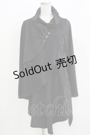 画像: Ozz Croce / イレギュラーチュニック  ブラック H-26-03-27-059-OO-TO-KB-ZH