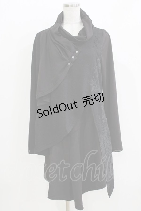 画像1: Ozz Croce / イレギュラーチュニック  ブラック H-26-03-27-059-OO-TO-KB-ZH (1)