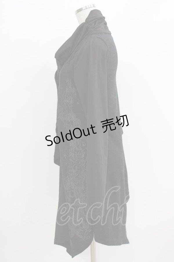 画像2: Ozz Croce / イレギュラーチュニック  ブラック H-26-03-27-059-OO-TO-KB-ZH (2)