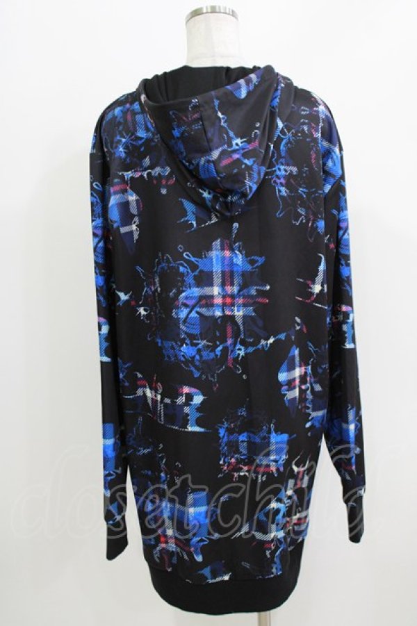 画像3: NieR Clothing / 総柄ZIPパーカー  黒 H-26-03-27-061-PU-TO-KB-ZH (3)