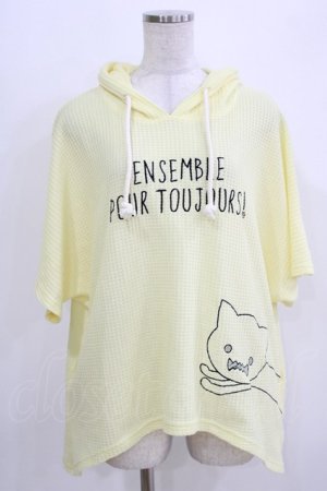 画像: Rydia / コビニャー半袖プルパーカー  イエロー H-26-03-27-064-PU-TO-KB-ZH