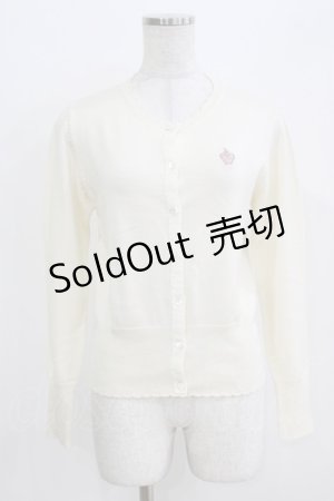 画像: Emily Temple cute / 香水瓶刺繍カーディガン  オフ H-26-03-27-065-ET-TO-KB-ZH