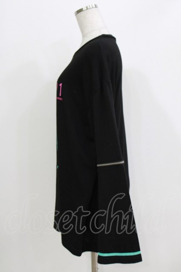 画像2: LISTEN FLAVOR / 初音ミク袖ジップトップ  ブラック H-26-03-27-068-PU-TO-KB-ZH (2)