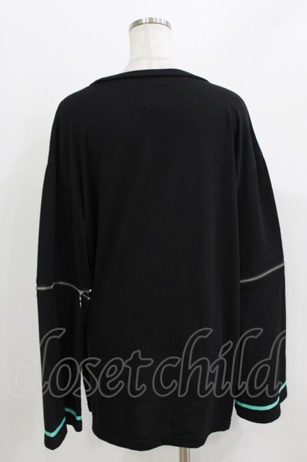 画像3: LISTEN FLAVOR / 初音ミク袖ジップトップ  ブラック H-26-03-27-068-PU-TO-KB-ZH (3)