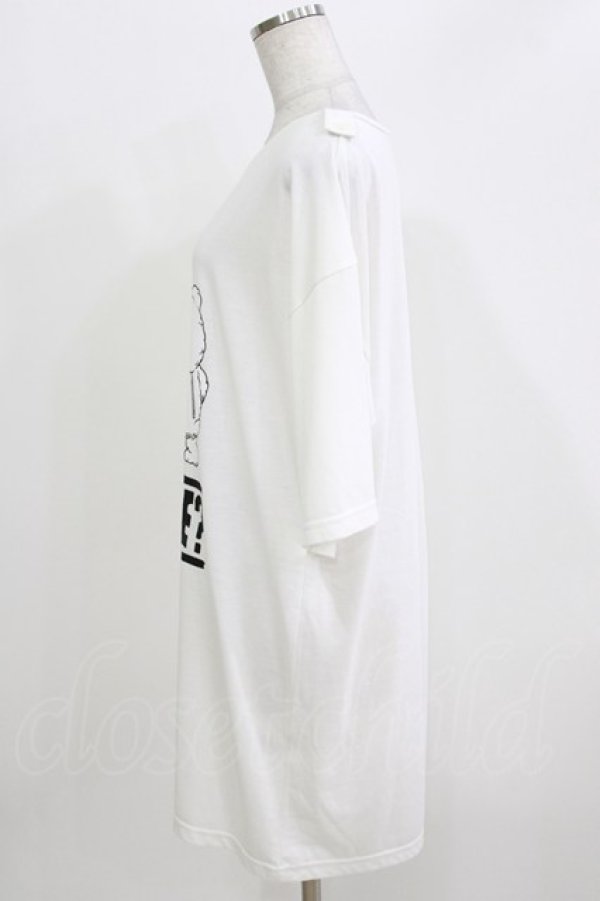 画像2: LISTEN FLAVOR / プリントカットワンピース  白 H-26-03-27-070-PU-OP-KB-ZH (2)