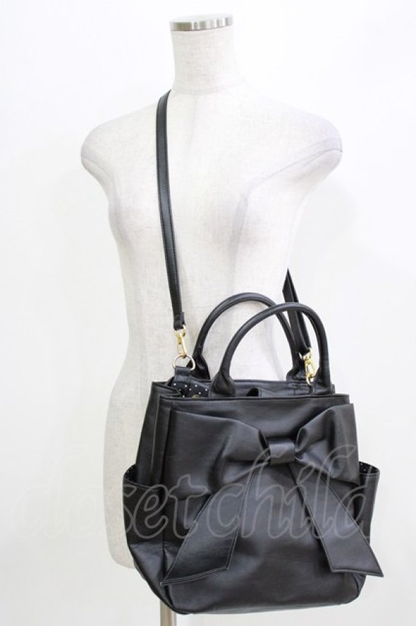 画像1: MILK / MILK ribbonバッグ  ブラック H-26-03-27-072-ML-BG-KB-ZH (1)