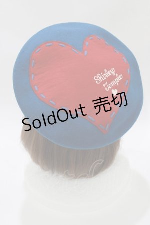 画像: Shirley Temple / ハートベレー  ブルー×レッド H-26-03-27-074-ET-AC-KB-ZH