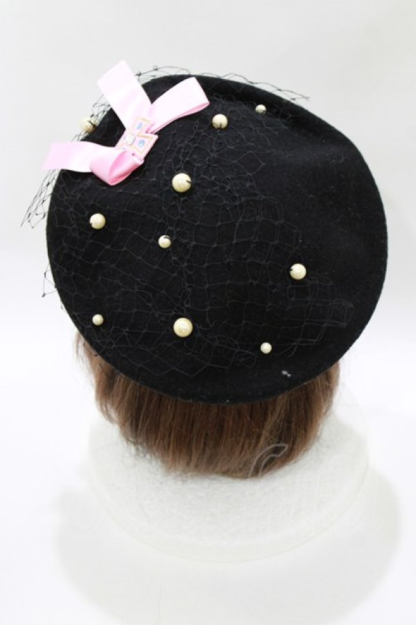 画像2: Shirley Temple / パールリボンベレー  ブラック H-26-03-27-075-ET-AC-KB-ZH (2)