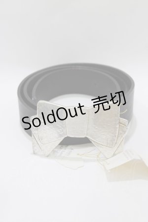 画像: Jane Marple / リボンバックルベルト  ブラック×シルバー H-26-03-27-077-JM-ZA-KB-ZH