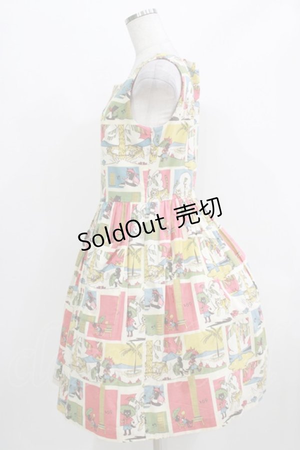 画像2: Jane Marple / Little Cat Samboスクエアドレス  アイボリー H-26-03-27-002-JM-OP-KB-ZH (2)